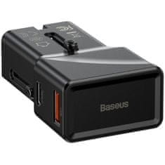BASEUS PPS QType-C potovalni polnilec + USB 18W, QC (EU / US / UK / AU), črn (CCTY-01)
