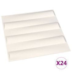 Vidaxl 3D stenski paneli 24 kosov 0,5x0,5 m 6 m2