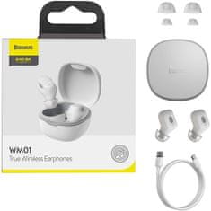 BASEUS Encok WM01 brezžične slušalke, bele
