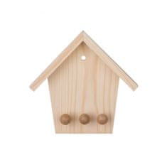 Čisté dřevo CleanWood Leseni obešalnik za ključe - majhna hiša