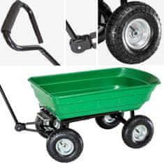 tectake Vrtni prekucni voziček z zračnimi pnevmatikami, nosilnost 300 kg