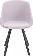 Danish Style Jedilni stol Iskar (SET 2), antracitno roza