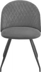 Danish Style Jedilni stol Harper (SET 2 kosa), siva