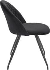 Danish Style Jedilni stol Harper (SET 2 kosa), črn