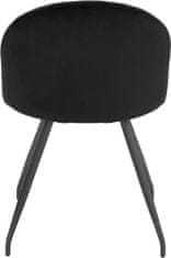 Danish Style Jedilni stol Harper (SET 2 kosa), črn