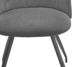 Danish Style Jedilni stol Harper (SET 2 kosa), siva