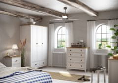 Danish Style Nočna omarica Hellen, 64 cm, bela