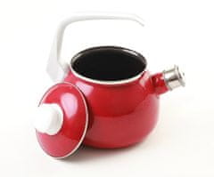OLYMP Elegant čajnik s piščalko, 2,5 l, bordo rdeč