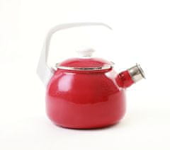 OLYMP Elegant čajnik s piščalko, 2,5 l, bordo rdeč