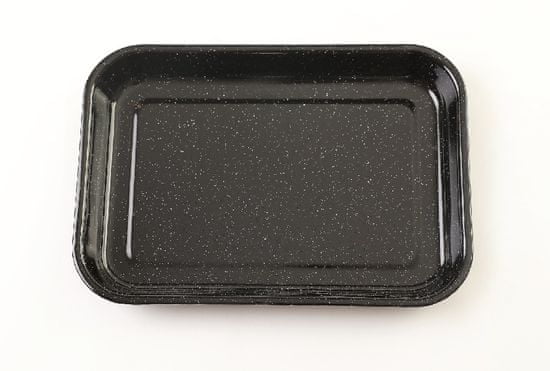 OLYMP emajliran pekač, črn granit, 34 x 26 x 5 cm