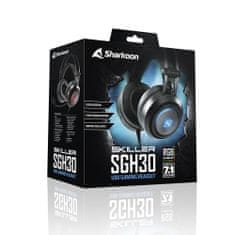 Sharkoon Skiller SGH30 gaming slušalke, mikrofon, črne - odprta embalaža