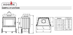 Kobok Kaseta L 67 LD kaminski vložek za vgradni kamin