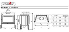 Kobok Kaseta L 78 LD kaminski vložek za vgradni kamin
