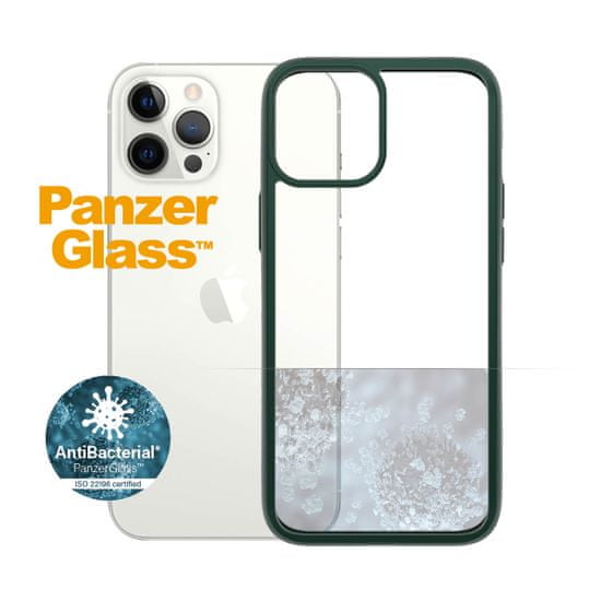 PanzerGlass ClearCase Antibacterial zaščitni ovitek za Apple iPhone 12 Pro Max, zelen