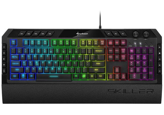 Sharkoon Skiller SGK5 tipkovnica, RGB, črna, US SLO g