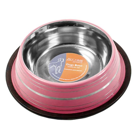 Pet tribe Pasja posoda iz nerjavečega jekla Pink