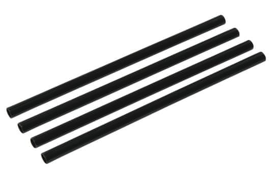 Fackelmann slamice za večkratno uporabo, črne, Ø6x150 mm, 50 kosov