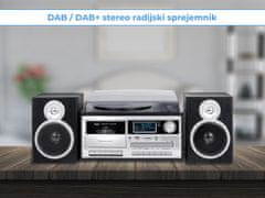 TT-1072 gramofonski stereo sistem, DAB/DAB+, Bluetooth, črn