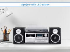 Trevi TT-1072 gramofonski stereo sistem, DAB/DAB+, Bluetooth, črn
