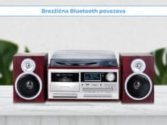 Trevi TT-1072 gramofonski stereo sistem, DAB/DAB+, Bluetooth, rjav