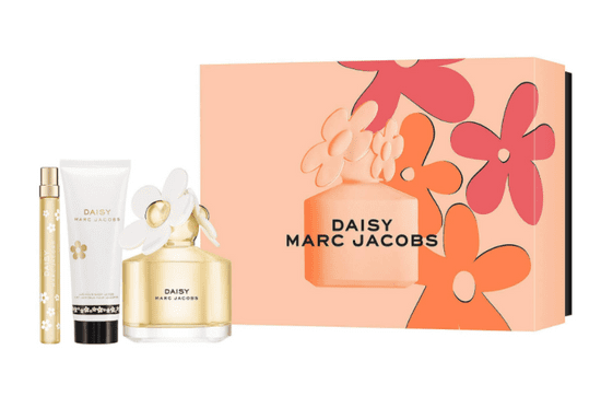 Marc Jacobs Daisy darilni set EDT toaletna voda, 100 ml + mleko za telo, 75 ml + EDT parfumska voda, 10 ml
