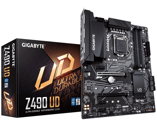 Gigabyte Z490 UD osnovna plošča, LGA1200, DDR4, USB 3.2 Gen 2, ATX