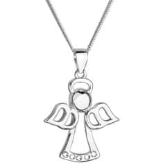 Evolution Group Lepa srebrna ogrlica Angel s Swarovski 32076.1 (verižica, obesek)
