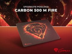 Genesis Carbon 500 M Fire podloga za miško, 300 x 250 mm