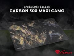 Genesis Carbon 500 Maxi Camo podloga za miško in tipkovnico, 900 x 450 mm