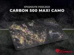 Genesis Carbon 500 Maxi Camo podloga za miško in tipkovnico, 900 x 450 mm