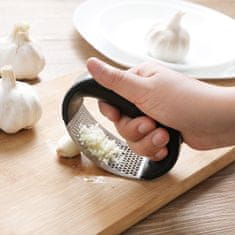 Stiskalnik česna ali ingverja, zdrobite česen v parih sekundah, nerjaveče jeklo, udoben ročaj, enostavno čiščenje, primeren za česnovo maslo, solate in druge jedi, GarlicSmasher