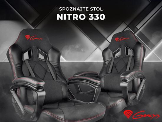 Genesis Nitro 330 gaming stol, črn