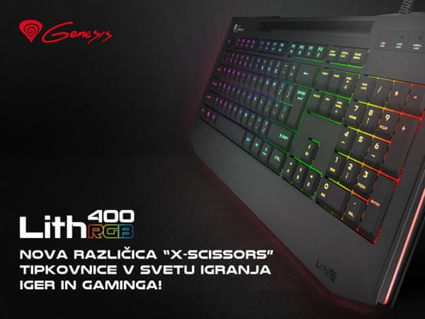 Ultra tanka gaming tipkovnica z RGB LED osvetlitvijo