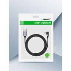 Ugreen kabel USB / USB-C 3A 1m, črna/siva