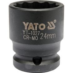 YATO  1/2" nastavek za udarce dodekaedar 24 mm CrMo