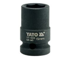 YATO  1/2" nastavek za udarce šesterokotni 15 mm CrMo
