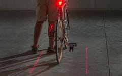 Netscroll Inovativna laserska luč za kolo, LED sijalka za kolo, kolesarska lučka je vodoodporna, različni načini osvetlitve, enostavna montaža, BikeStar