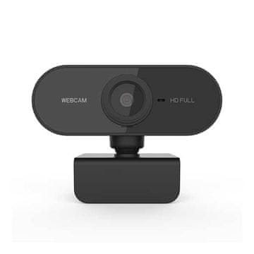 Netscroll Full HD spletna kamera z visokokakovostnim mikrofonom za zmanjšanje šuma in samodejno korekcijo, USB vtičnica, vrtljivo podnožje za 360°, za namizne in prenosne računalnike, videoklice in igre,WebStar