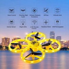 Netscroll Inovativni mini dron, ki sledi gibom vaše roke, upravljanje drona preko daljinskega upravljalnika v obliki rokavice za roko, notranja ali zunanja uporaba, USB polnjenje, MiniDron