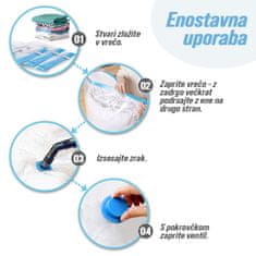 VivoVita VacPack - Paket 7 vakuumskih vreč za shranjevanje in zaščito oblačil, posteljnine in igrač.