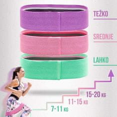 Body Fit Bands - 3 delni set vadbenih elastik