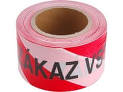 Extol Craft Extol Craft opozorilni trak (9568), rdeča in bela barva, prepovedan vstop, 75 mm x 250 m, PE