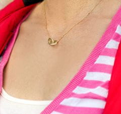 Beneto Pozlačena ogrlica s povezanimi obročki AGS1229 / 47-GOLD