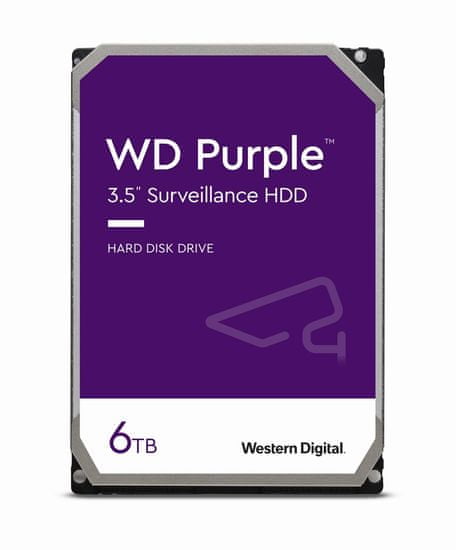 Western Digital Purple trdi disk 6 TB, 3,5" SATA3, 5400 rpm (WD60PURZ)