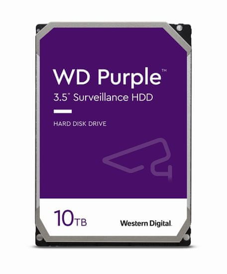 Western Digital Purple trdi disk 10 TB, 3,5" SATA3, 7200 rpm (WD101PURZ)