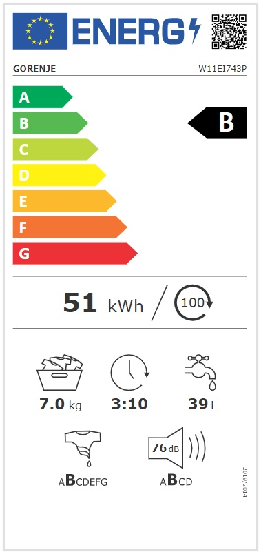 Gorenje pralni stroj W11EI743P WaveActive
