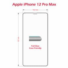 SWISSTEN zaščitno steklo Case Friendly Apple iPhone 12 Pro Max 54501777, črno