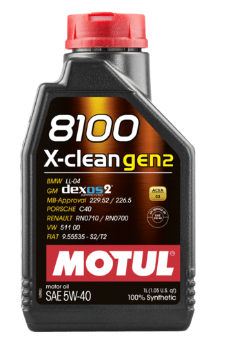 Motul 8100 X-Clean Gen2 motorno olje, 5W40, 1 l