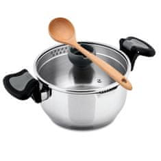 CS Solingen Ponev iz nerjavečega jekla s pokrovom za odcejanje Aron 24 cm CS-060589