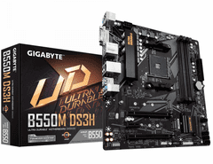 Gigabyte B550M DS3H osnovna plošča, AM4, DDR4, PCIe 4.0, mATX